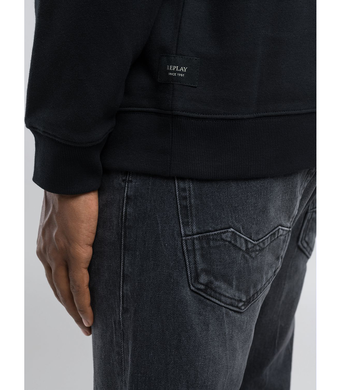 ブラッシュフリースREPLAYフーディー 詳細画像 ブラック 4